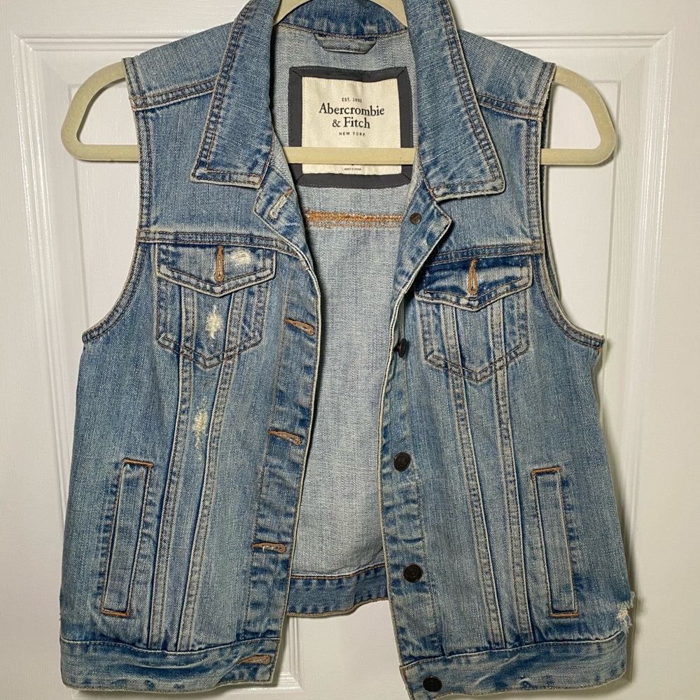 Abercrombie & Fitch Denim Jacket Vest